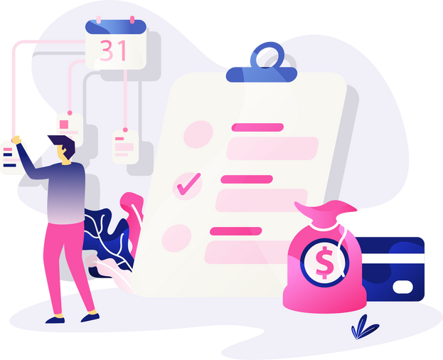 Budget Management Flat Illustration